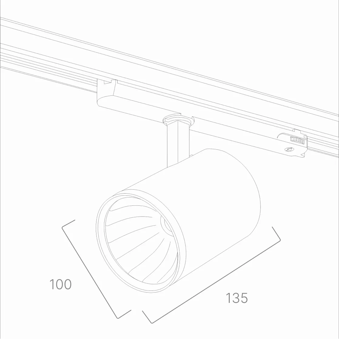 Светильник трековый Bonilux 40 Вт, 3500К, CRI 90, белый, 24°, Master Track — фото 2