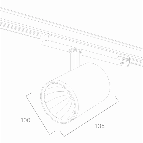 Светильник трековый Bonilux 21 Вт, 3500К, CRI 90, черный, 15°, Master Track — фото 2