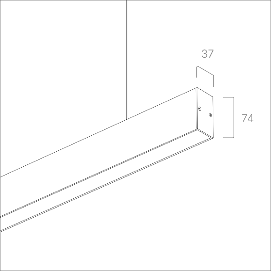 Светильник подвесной Barnett 5077 1000мм 34 Вт, 3000К, CRI 90, серый, VisionComfort, Master Track — фото 2